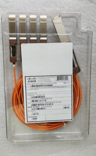 Cisco QSFP-4X10G-AOC2M 40GBASE Active Optical QSFP to 4SFP Breakout Cable, 2m