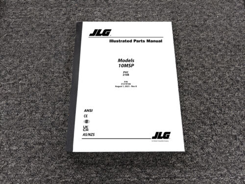 JLG 10MSP Stock Picker PVC 2108 Parts Catalog Manual 31219106