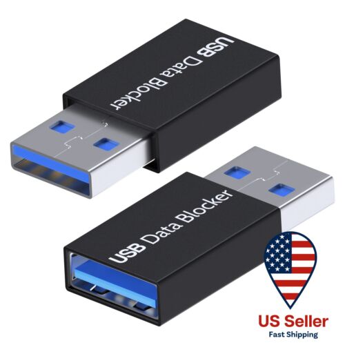 USB Data Blocker [2 Pack] Protect Against Juice Jacking – Refuse Hacking  Black