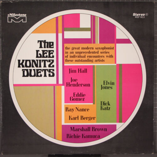 The Lee Konitz Duets LP Milestone MSP 9013