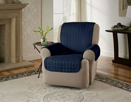 Innovative Textile Solutions Microfiber Furniture Protector Recliner Navy New