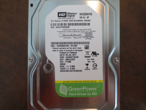 Western Digital WD3200AVVS-61L2B0 DCM:HARNHT2AHN 320gb 3.5″ Sata HDD