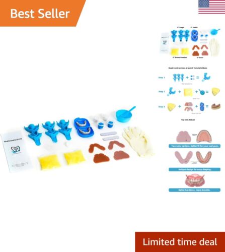 DIY Denture Kit with Impression2 Sets of False Teeth,Do-It-Yourself Denture S…