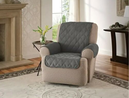 Innovative Textile Solutions Microfiber Furniture Protector Recliner Grey New