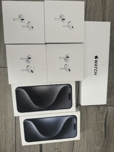 Lot of 5 Genuine Apple AirPod & Pro ~ EMPTY BOXES ~ Inserts & Manuals Only~ Used