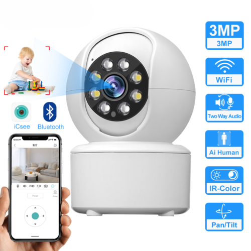 HD 3MP IP Camera Intelligent Auto Tracking Of Human Home Security Surveillance