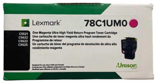 Genuine Lexmark 78C1UM0 Magenta Ultra High Yield Return Program Toner Cartridge