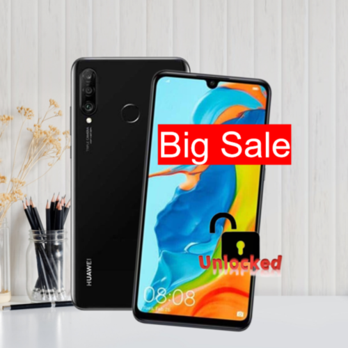 New Huawei P30 lite  smartphone 4/6GB+128GB Android Unlocked Dual SIM 4G (BLCAK)