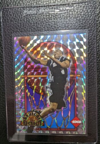 1996 EDGE PROMO REFRACTOR PR1 ALLEN IVERSON ROOKIE CARD RC SIXERS HOF