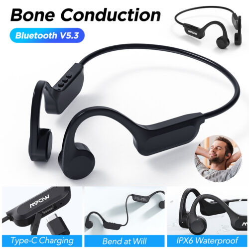 Mpow Bone Conduction Headphones w/ Mic Open Ear Headphones 8H Playtime BT 5.3 US