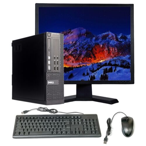 Dell Desktop Computer PC i5 SFF 8GB RAM 1TB HD 19in LCD Windows 10 Wi-Fi DVD