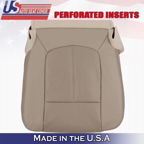 2011 to 2016 For Ford F350 F450 Lariat Driver Bottom Perf Leather Seat Cover Tan