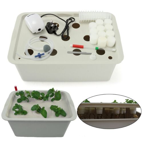 Hydroponics Grower Kit, PATHONOR 11 Pods 3.5Gal Self Watering W/ Grow Light-New