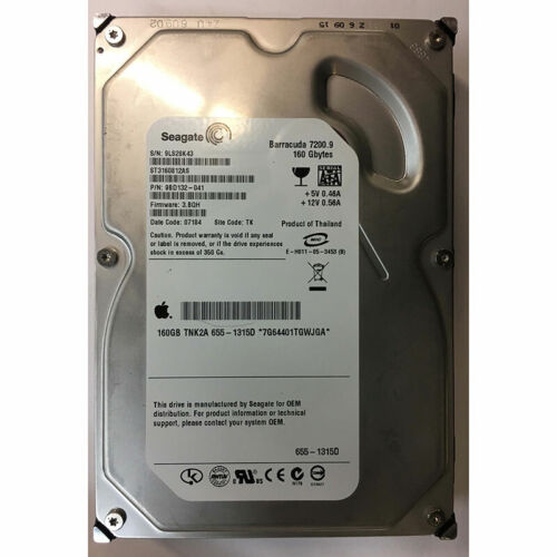 655-1315D – Apple 160GB 7200 RPM SATA 3.5″ HDD