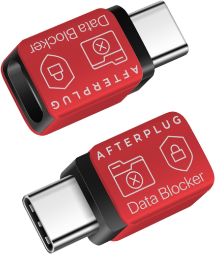 Afterplug USB-C to USB-C Data Blocker (2-Pack) | Anti-Hacking & Juice-Jacking |