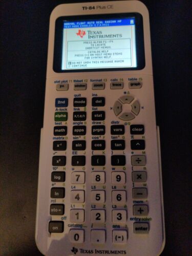 Texas Instruments Ti-84 Plus CE Graphing Calculator – White Used New Battery