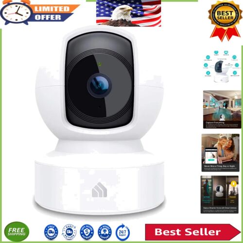 Cloud Storage Compatible 1080p Pet Camera with Night Vision & Pan/Tilt Features