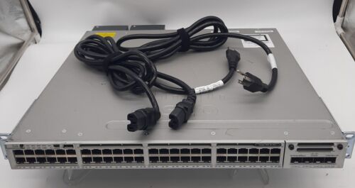 Cisco WS-C3850-48XS-S Catalyst 3850 48 Port 10G Fiber Switch V02 DUAL PSU