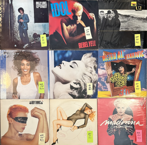 You pick – 70’s & 80’s Rock/Pop Vinyl Records LP – Madonna, Whitney, Billy Idol