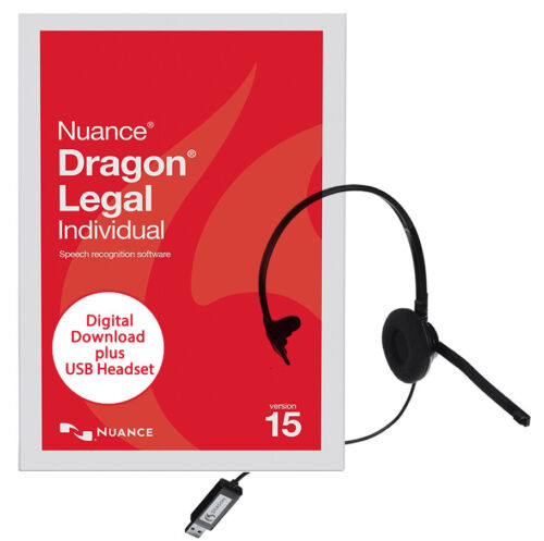 Nuance Dragon Legal Individual 15 – ESD with USB Headset, A509A-G00-15.0