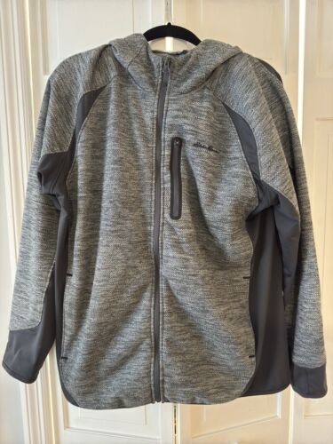 Eddie Bauer MR CLOUD LAYER HYBRID Hoodie Heather Gray Large Men