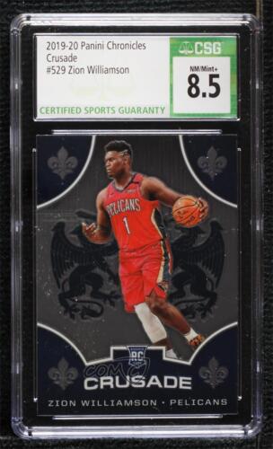 2019-20 Panini Chronicles Crusade Zion Williamson #529 CSG 8.5 Rookie RC