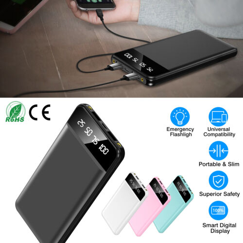 Ultra-thin Portable External Battery Huge Capacity Power Bank 10000mAh Charger