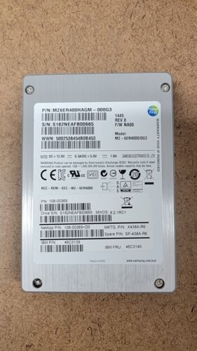 NETAPP 400GB 2.5″ 6Gb/s SAS SSD MZ6ER400HAGM *512 FORMAT