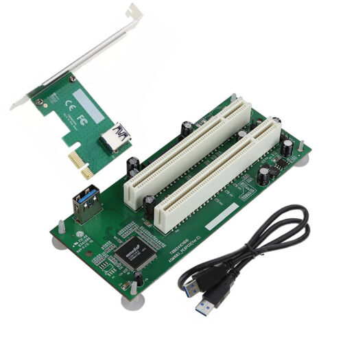 PCI-E to 2xPCI Adapter Cable PCIE x1 to x16 Card PCI-Expansion Converter