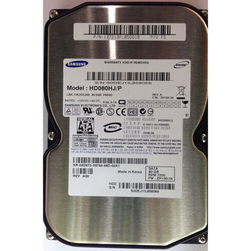 0XD673 – Dell 80GB 7200 RPM SATA 3.5″ HDD