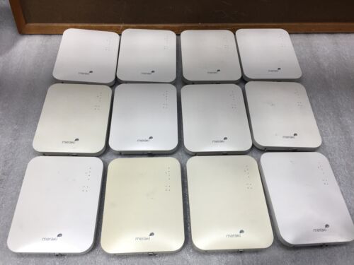 Lot of 12 Cisco Meraki MR16 Wireless Access Point w/ Dual-Radio PoE MIMO 802.11n