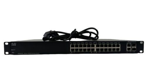 Cisco SF200-24P 24-Port Gigabit Managed Switch Tested and Working