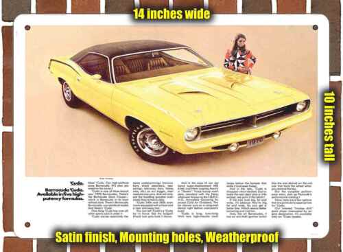 Metal Sign – 1970 Plymouth ‘Cuda- 10×14 inches