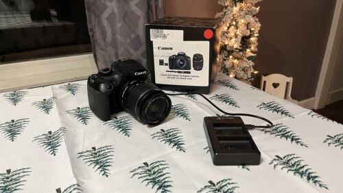 Canon EOS Rebel T6 DSLR Camera & 18-55mm Lens – Black With Charger