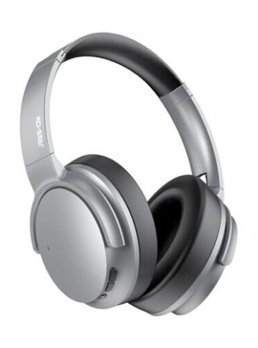 Hybrid Active Noise Cancelling Headphones with Microphone，ANC Wireless Sliver