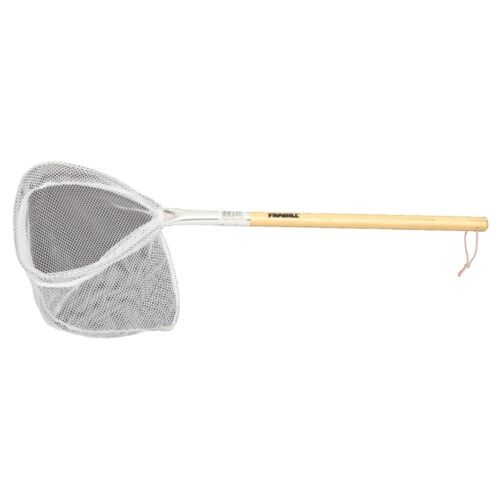 Frabill Baitwell Fishing Net, 9 x 8 Hoop, Vinyl Netting, Wooden Handle