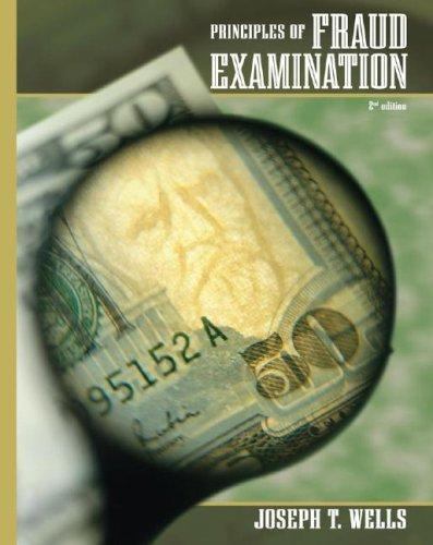 Principles of Fraud Examination – Hardcover By Wells, Joseph T – GOOD