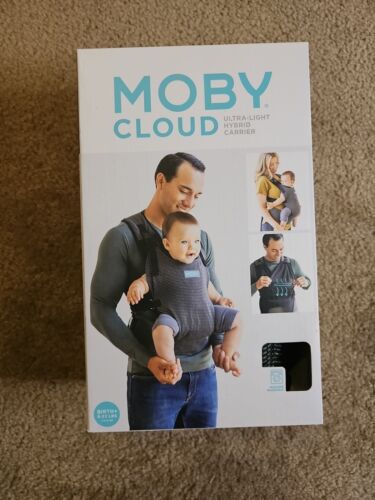 MOBY Cloud Ultra Light Hybrid Baby Carrier 8-33lbs Flex Knit Gray Black NEW $60