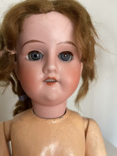 Antique German Bisque Gans & Seyfarth Doll Composition Jointed Body Hairline