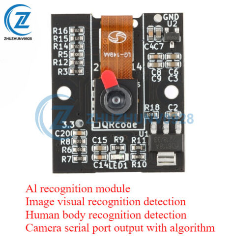 AI Vision Module Image Recognition Human Detection with Camera and UART Output