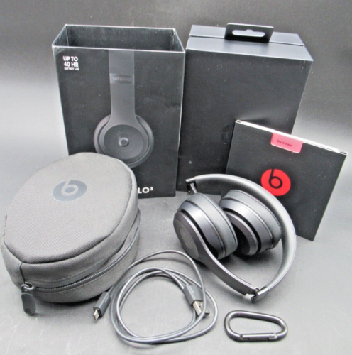 Beats Solo3 Wireless Black On Ear Headphones MX432LL/A 40Hr Battery Life *NEW*