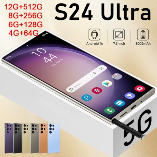 Android 13 i24Ultra 5G Smartphone 7.3″ Factory Unlocked 4+128GB ROM Mobile Phone