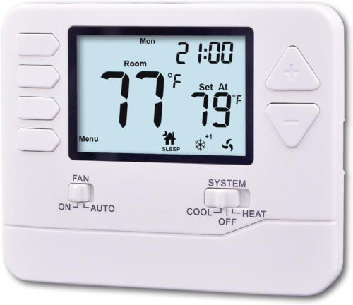 5-1-1 Day Programmable Thermostat for Home Conventional Single or Multistage Sys