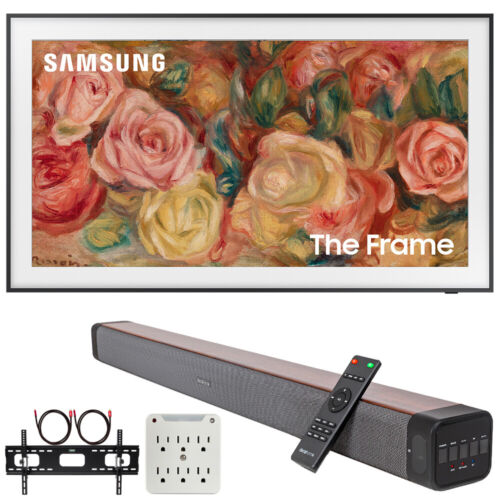 Samsung QN43LS03DA 43″ The Frame QLED 4K TV (2024) + Premium Soundbar +Mount Kit