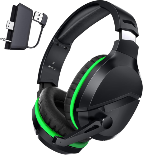 Wireless Gaming Headset with Noise Canceling Mic and 60H Battery Life