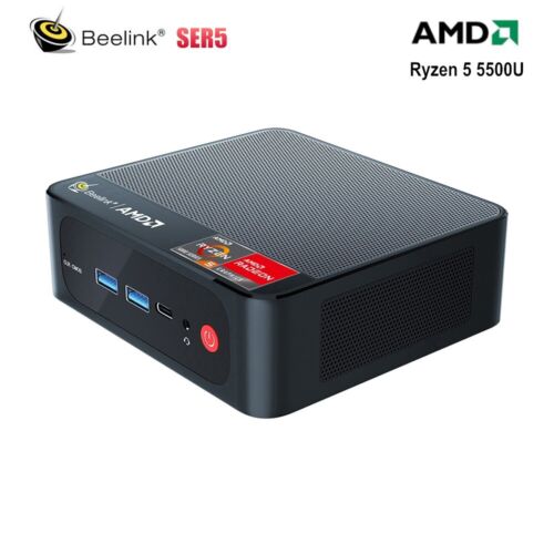 Beelink SER5 AMD Ryzen 5 5500U Windows 11 Mini PC 16G 500G SSD 4K Desktop WiFi6