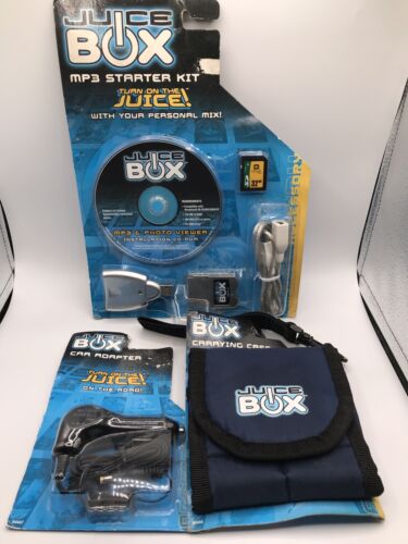 Juice Box MP3 Starter Kit Car Adapter & Carry Case New for Mattel Juice Box