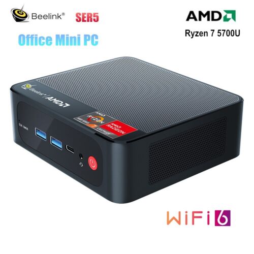 Beelink Ryzen 7 5700H SER5 Pro Mini PC Windows 11 16GB 500G WiFi6 4K HD Computer