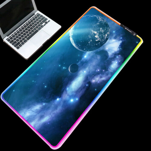 Gaming Mouse Pad Large Gamer Keyboard Pad RGB Mousepad Lock Edge Mouse Mat