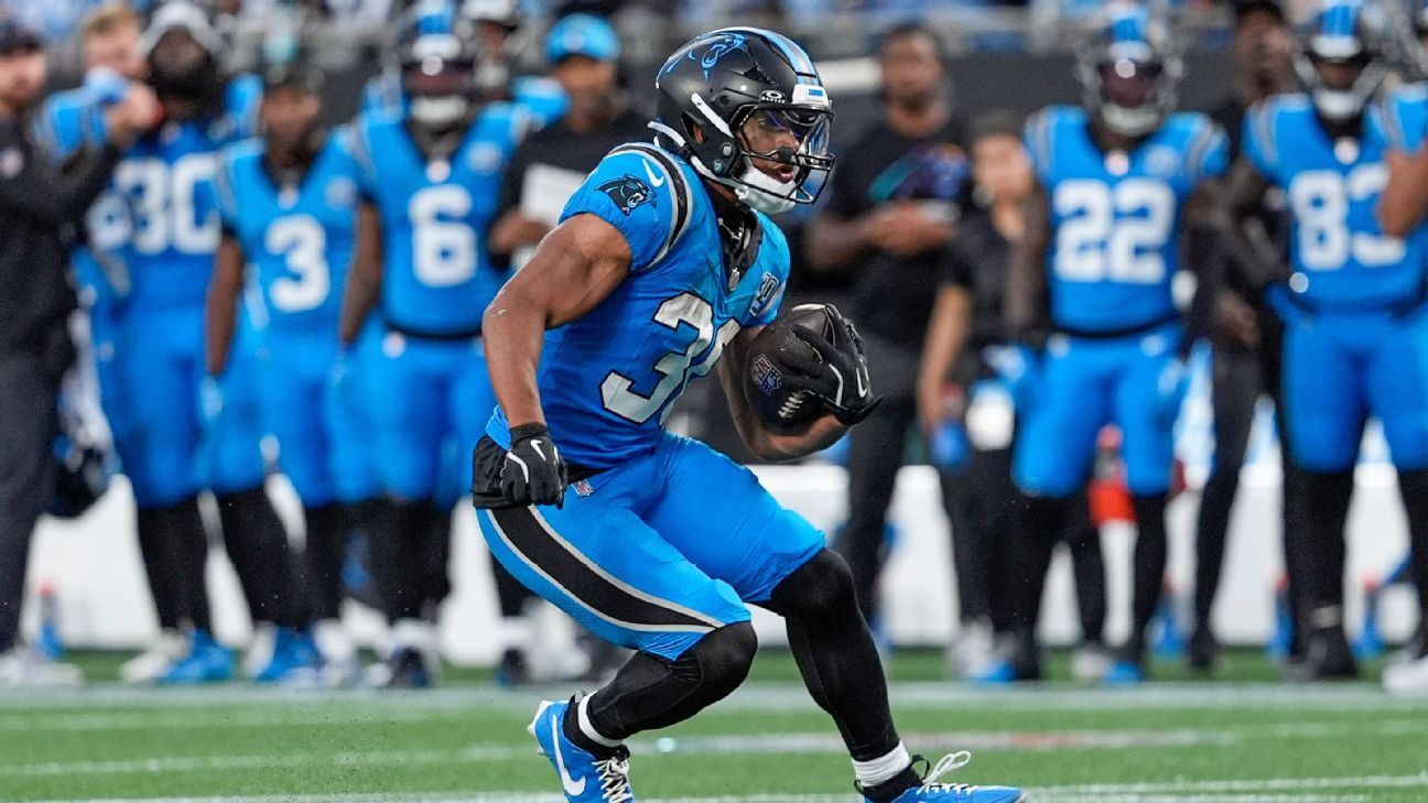 Panthers place leading rusher Chuba Hubbard on IR